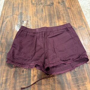 LOFT High Waist Plum Shorts